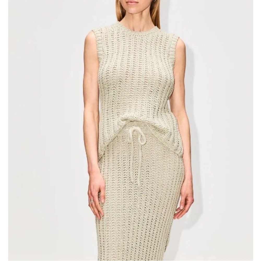 The Elder Statesman Sage Reef Knit Set (Top & Skirt)